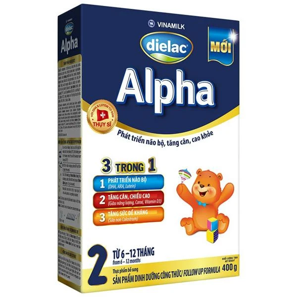 Sữa Bột Dielac Alpha 2  - Hộp Giấy 400g