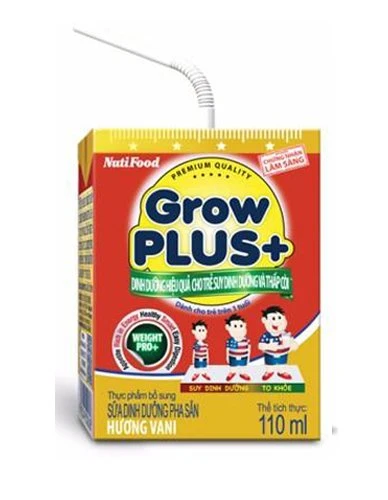 Growplus + Dinh Dưỡng 110ml Cho Trẻ Suy Dinh Dưỡng Thấp Còi