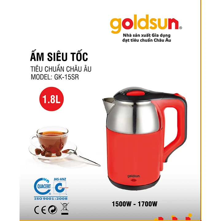 Ấm siêu tốc Goldsun GK-15SR