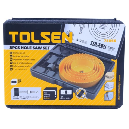 Bộ 8 vòng khoét lỗ lớn Tolsen 75866