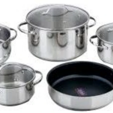 Bộ nồi 3 chiếc cỡ 18, 22, 26cm và 1 chảo inox Smartcook cỡ 26cm SM1497 