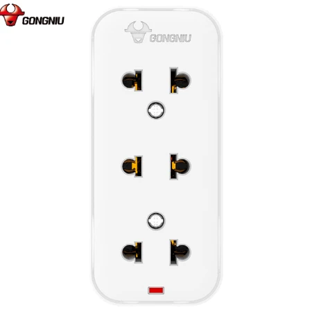 Ổ Cắm Điện Gongniu 3 Ổ Mini Có Đầu Chờ Nối Dây 2500W/10A (103) - Chính Hãng