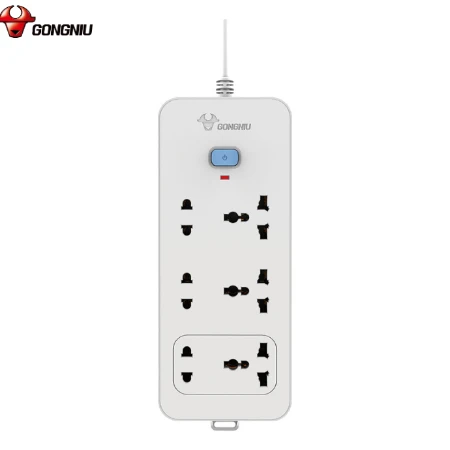 Ổ Cắm Điện Gongniu 3 Ổ Đa Năng + 2 USB 1 công tắc 2500W/10A Dây Dài 1.8M (N103U) - Chính Hãng