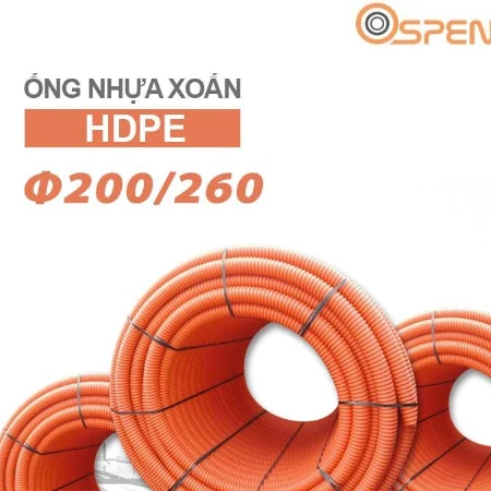 Ống nhựa xoắn chịu lực HDPE phi 200/260